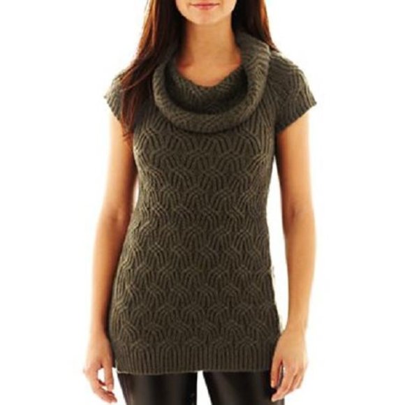 Worthington Green Cowl Neck Tunic Sweater - XL - Picture 2 of 5